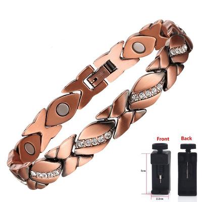 Pure Copper Bracelets for Women,Crystal Ultra Magnetic Bracelets for Women with 3500 Gauss Magnets