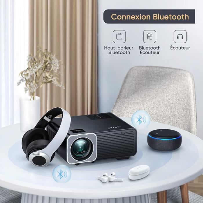 Projektor - TOPTRO - 4K - 10000 lumenů - WiFi - Bluetooth - Korekce 4P/4D