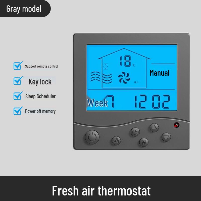 Universal Dual-Speed Exhaust Fan with Remote & LCD Control Panel