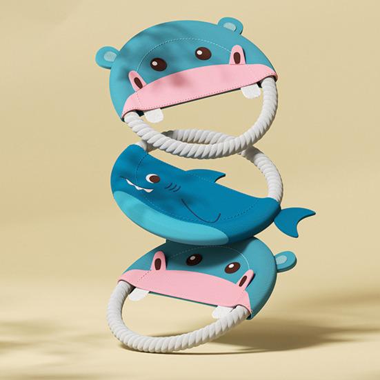 Pet Toys with Rope Loop Gum Massage And Tartar Cleaning Teething Toy Round Shape Dog Chew Toy Resistant to Biting Dog Play