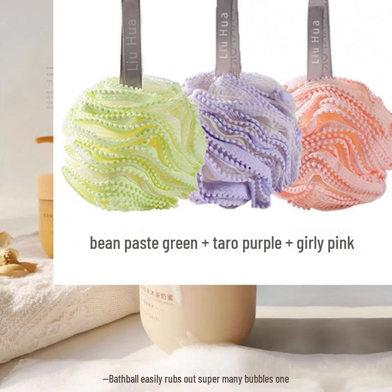 Durable Large Super Soft Bath Flower Ball - Non-Dispersing Foaming Net for Back Scrubbing