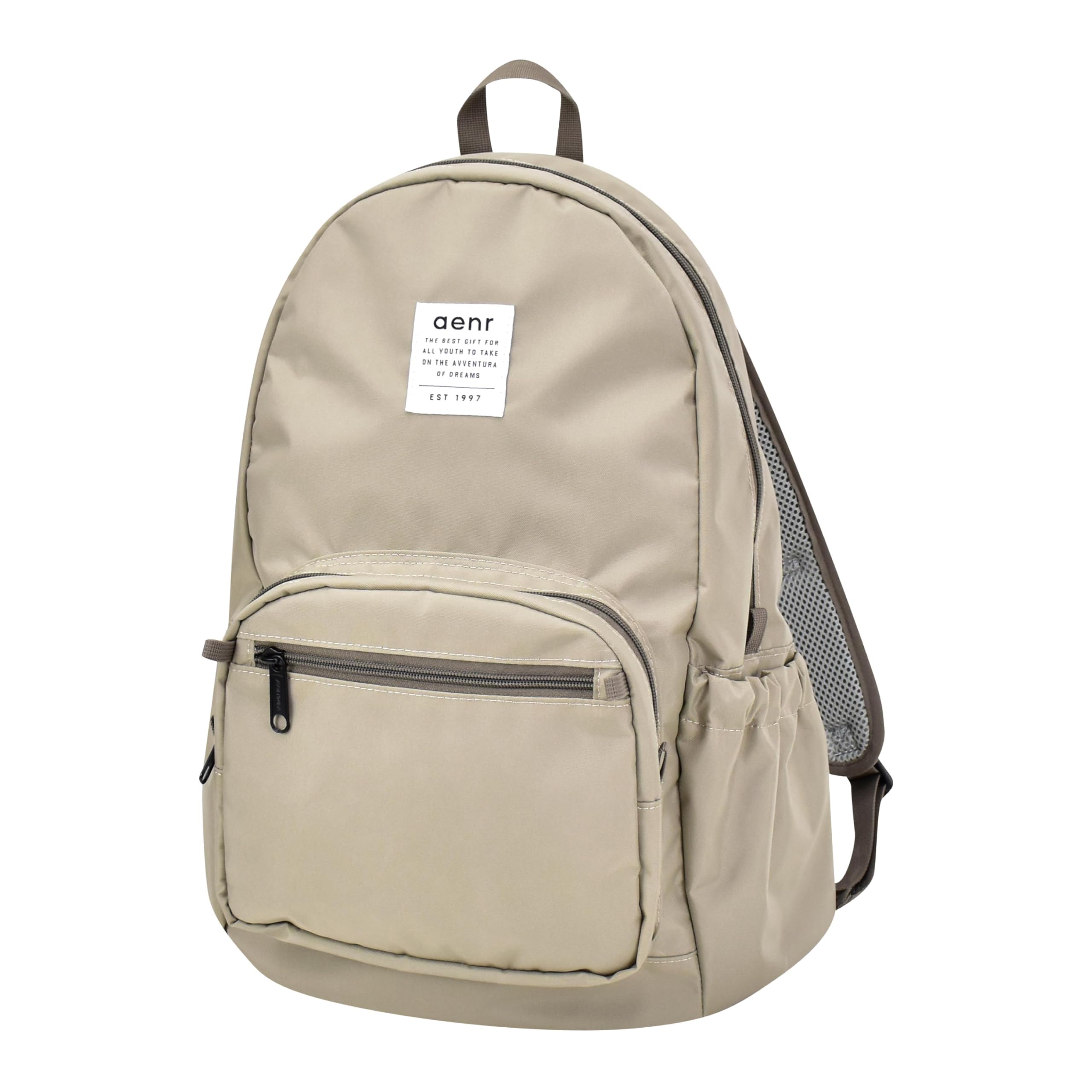 

Backpack Daypack Large Capacity 20L A4 Water Repellent Plain Backpack Commuting Travel Outing Adult Student 0030 Beige One Size [Aventura] Women s бежевий