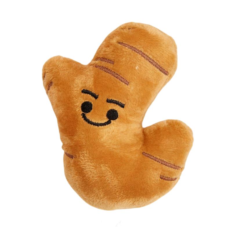 Cute Ginger Plush Cat Toy, Soft Kitten Chew Teaser with Squeaky Sound, Interactive Pet Play Toy for Cats Gift