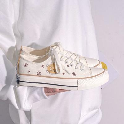 Damenschuhe Kawaii Low Damenschuhe Canvas Schnürschuhe Niedlich Herbst Leicht Stilvoll Preis Mode 2024 Billig Hochwertiger Schuh