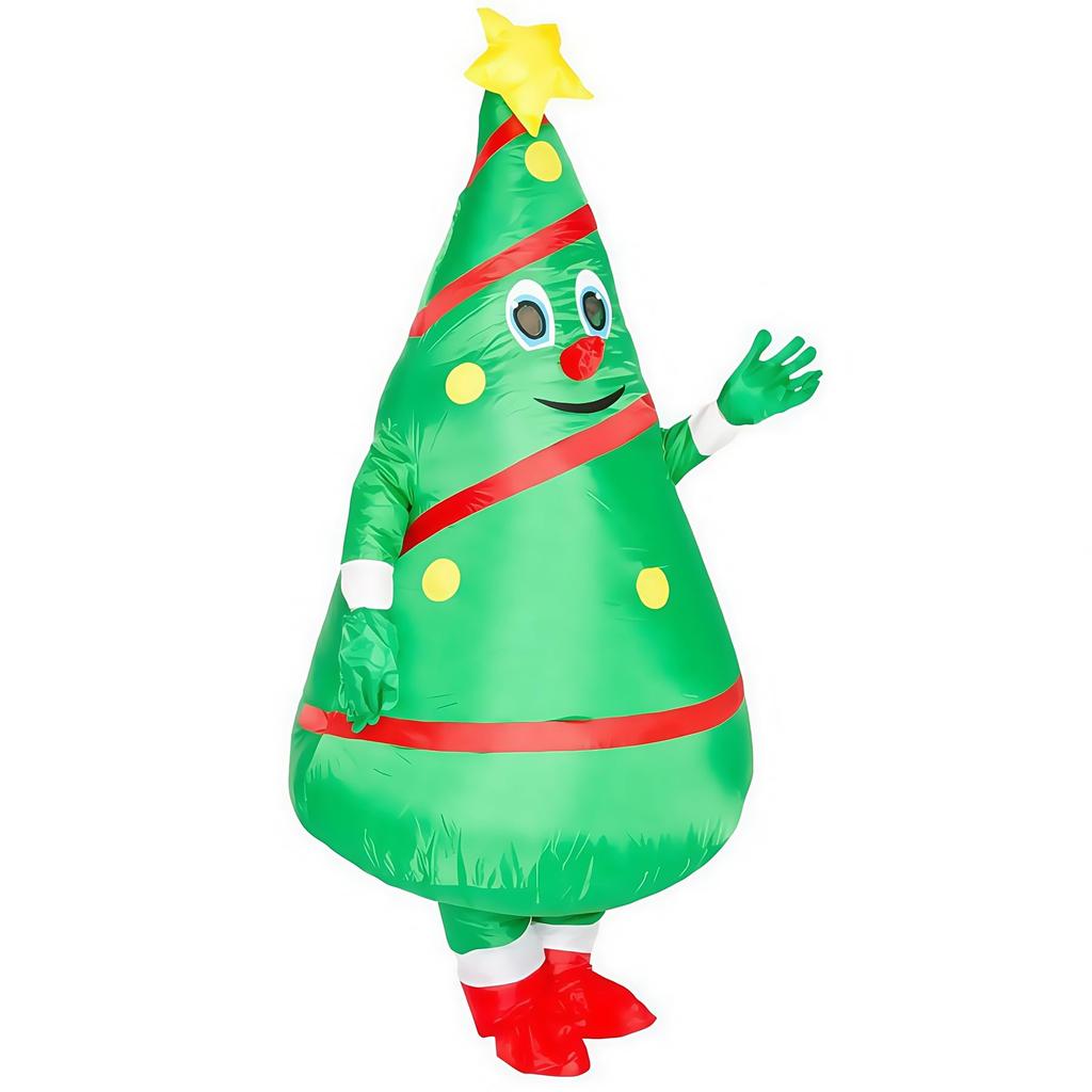 Lalapala Christmas Christmas Tree Cosplay Funny Inflatable Adult Cute Santa Costume with Inflatable Christmas Perfect for Cultural School Christmas