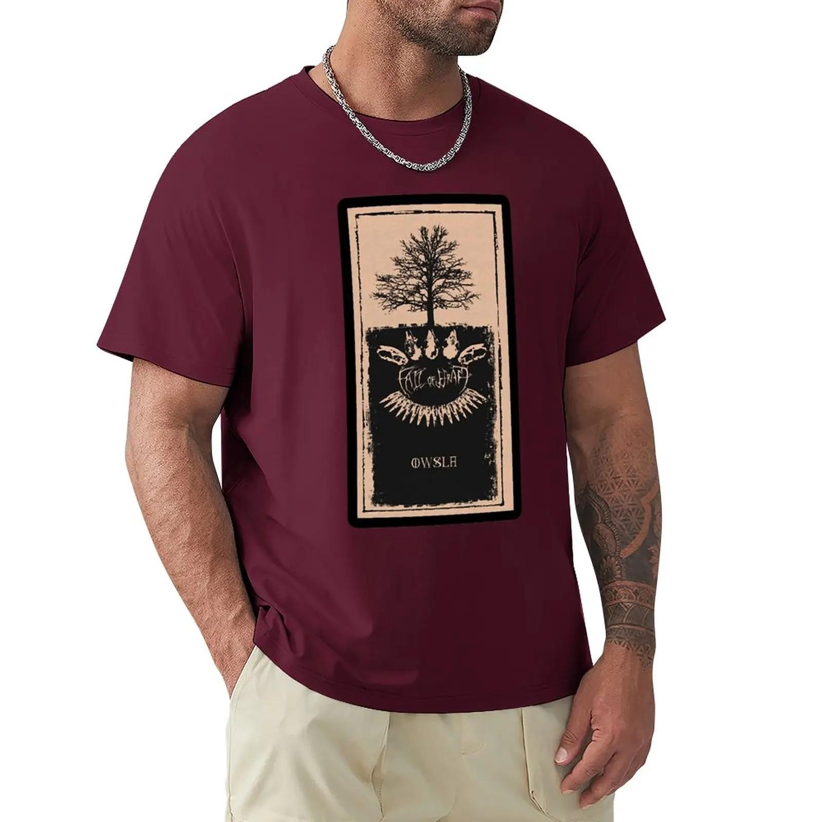 Anime plain tshirt for men FALL OF EFRAFA BAND  TShirt graphic men clothing oversized harajuku summer funny style tops S