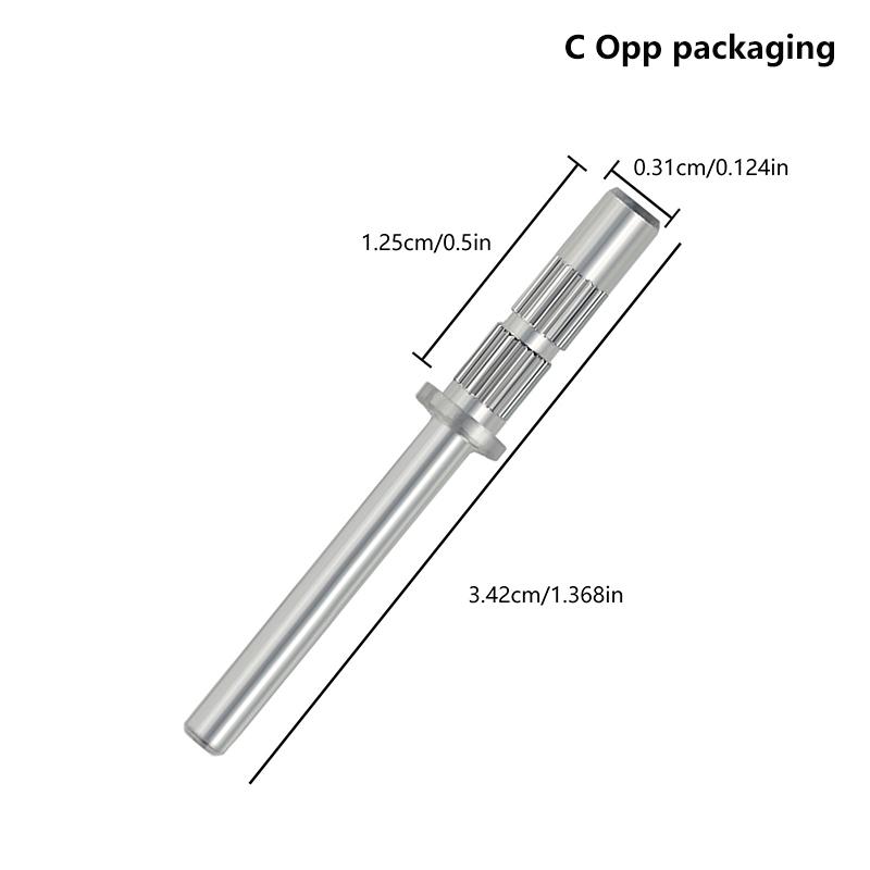 1Pcs 3.1Mm Mandrel Bit For Nails Stainless Steel Sanding Bands For Manicure Sandpaper Ring Holder 3/32 Nail Drill Accessories