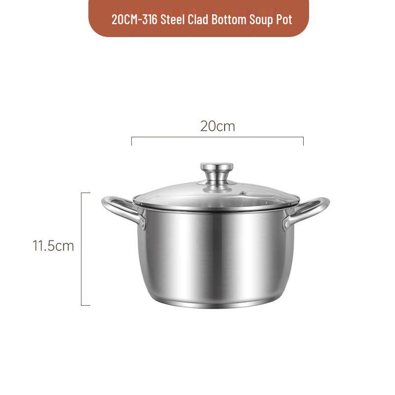ZISIZ Stainless Steel Stock Pot