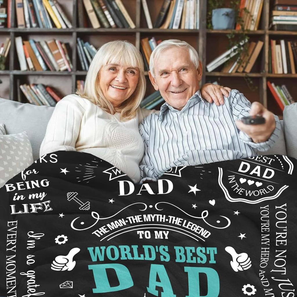 1PC Gift To Dad Thin Blankets for Father's Day Anniversary Birthday Mother's Day for Mom Wife Uncle Grandma Abuela Soft Throw