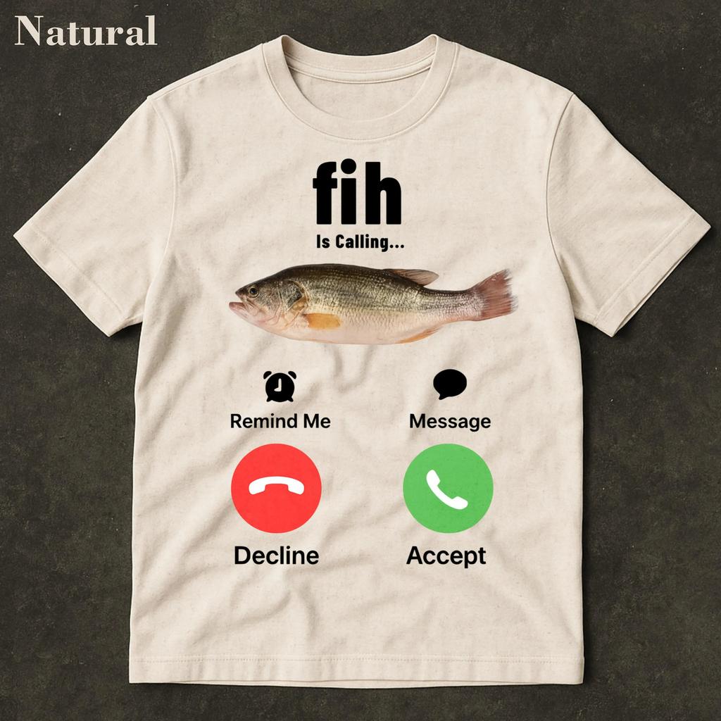 Fih Is Calling Meme Shirt Stupid Meme Shirt Funny Meme Shirt Brain Rot Inappropriate Funny Gag Gift Gen Z Meme Tee Men Clothing