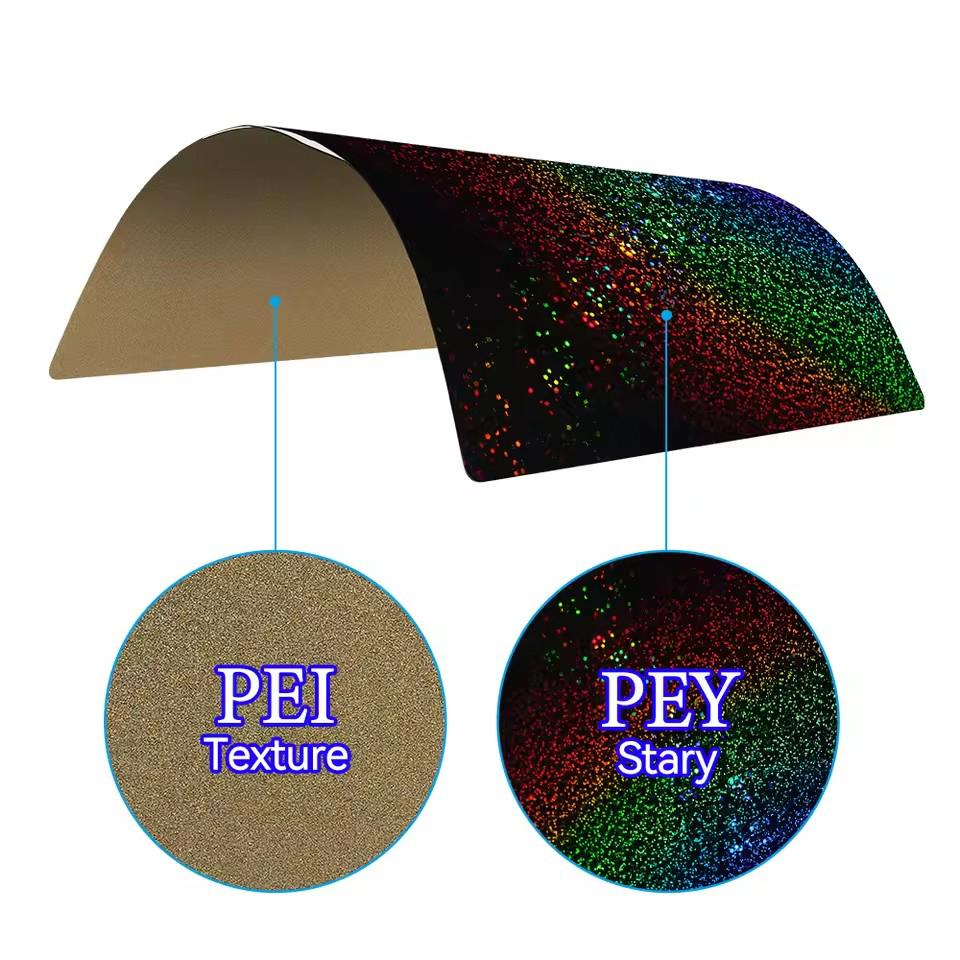 

X1C P1P P1S A1 Пластина для печати для Bambu Lab Пластина Гладкий лист PEI PEO PET для 3D-принтера Bambulabs X1 P1P Нагревательный стол Пластина для печати 257x257mm-PEL and PEY