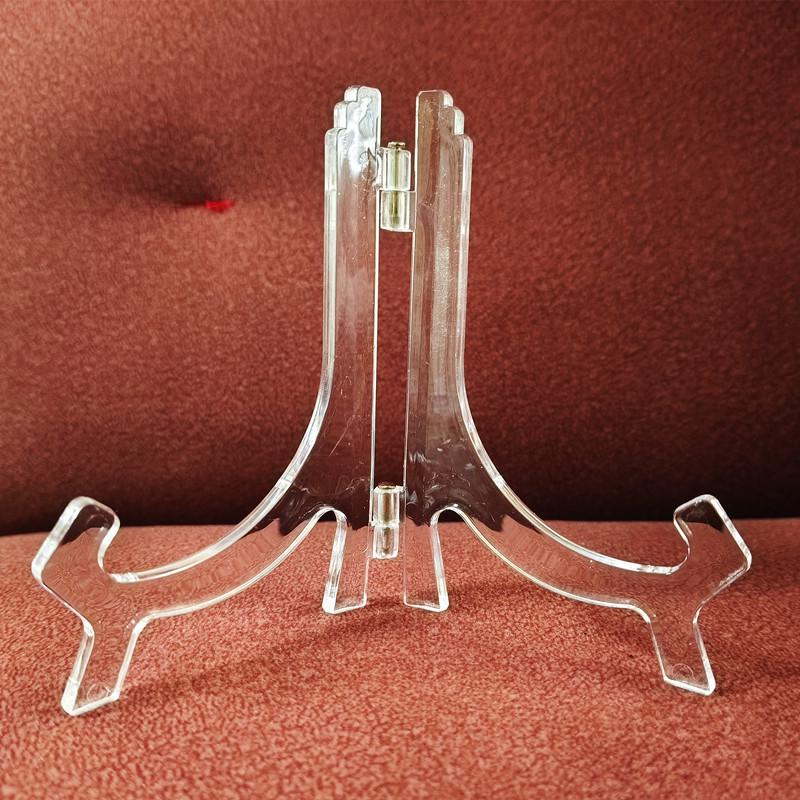 Acrylic Foldable Ornament and Plate Display Stand Height 11.3cm