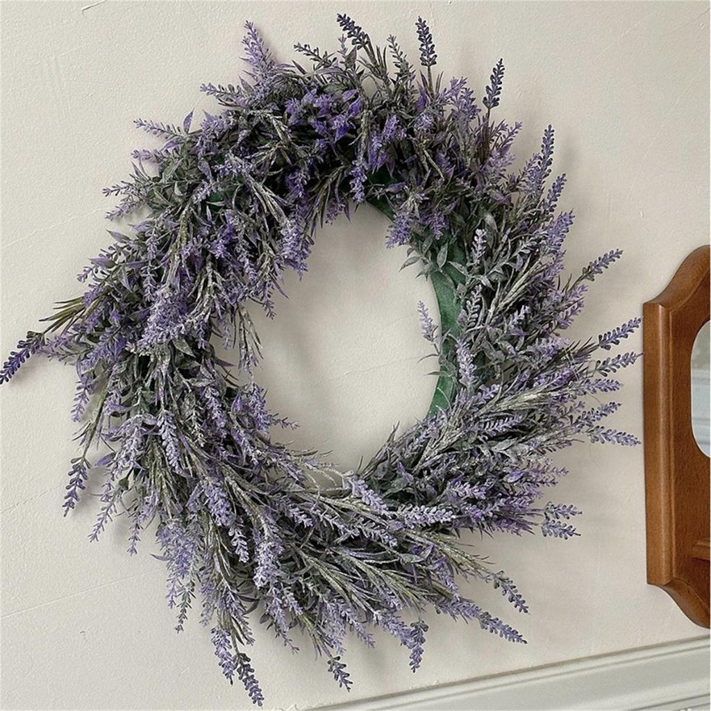 Simulation Lavender Garland Wreath Pendant Wedding Mother's Day Daily Decoration