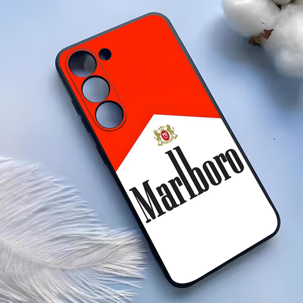 Custodia per Telefono Sigaretta-M-Marlboross Per Samsung S25 Ultra S24 S23 S22 S21 S20 Plus Fe Galaxy A54 A53 A34 A25 Copertura in Silicone