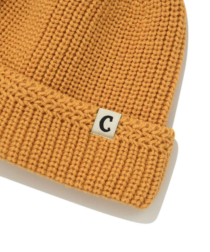 COVERNAT Authentic C Logo Short Beanie Yellow