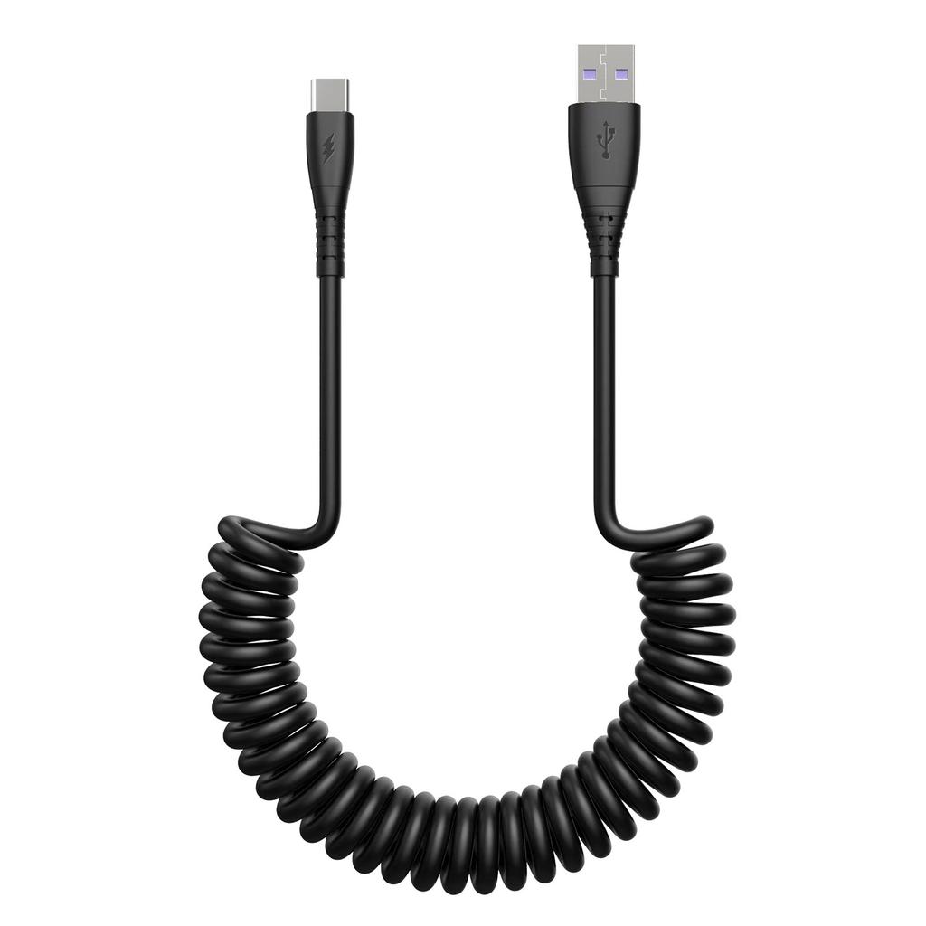 USB Type-C Charging Cable Fast Charge Data Cord High Speed Charging and Data Transfer Retractable Support QC3.0 Fast