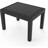 Table basse - JACK - effet rotin anthracite - Gris - Hauteur 40 cm