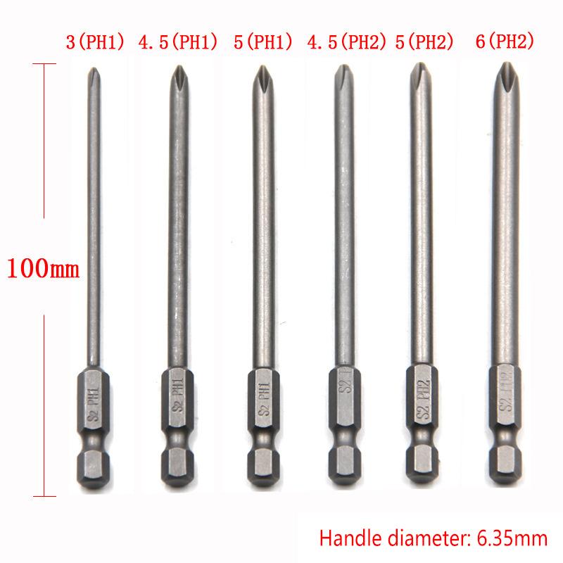 Schraubendreher-Set Stark magnetischer Bithalter Stahl Schlitzschraubendreher-Bits Autoreparatur Werkzeug Zubehör für Elektrowerkzeuge