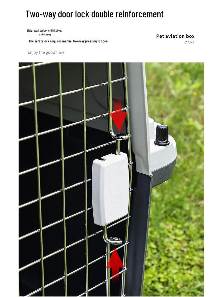 Pet Airline Carrier: Breathable, Convenient Cat & Dog Trolley Box