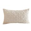 Throw Pillowcase 3D Snowflake Embroidery Hidden Zipper Closure Pillow Cover Bedroom Living Room
