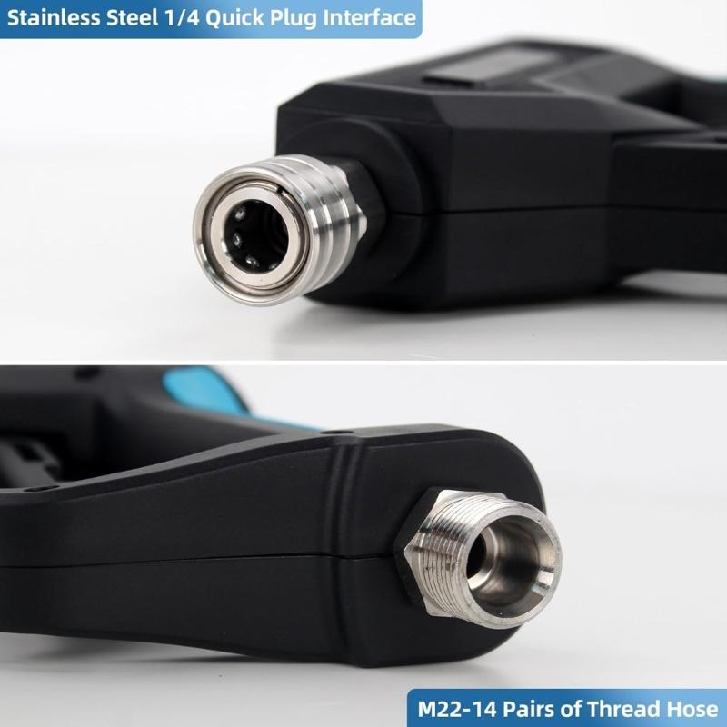 Short Pressure Washer Pressure Washer Handle Power Washer with 1/4inch Quick Connector for Car Washing Cleaning HX6C
