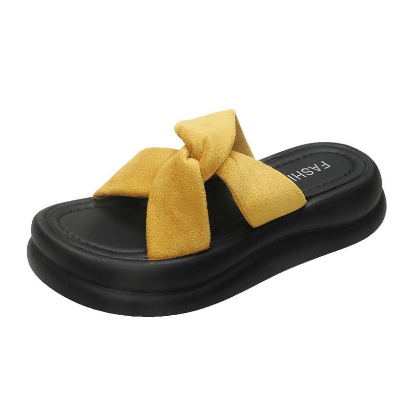 Platform Slippers Women Wear Fashion 2025 New Summer Medium and Increase The Temperament of Casual Flip-flops Casual Flip-flops