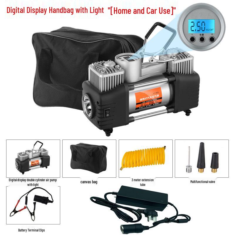 12V/220V Multi-Purpose Inflator Pump for Home, Car, Bicycle, and Swim Rings