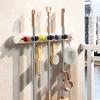 Space-saving Mop Clip Rack Non Punching Mop Holder Multi-functional Mop Broom Hanger  Bathroom