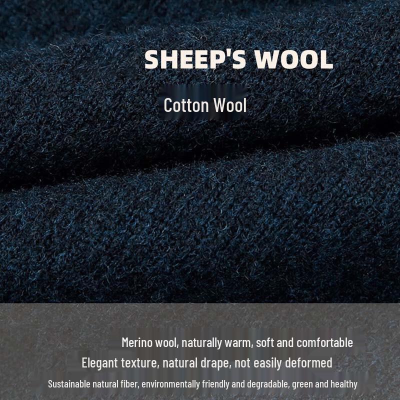 TRIES Men's Wool Blend Round Neck Sweater