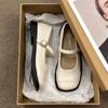 Silver French Square Head Soft Sole Light Mouth Single Shoes Women's 2025 New Models with Skirt Temperament Mary Jane Women's Shoes Small Leather Shoe