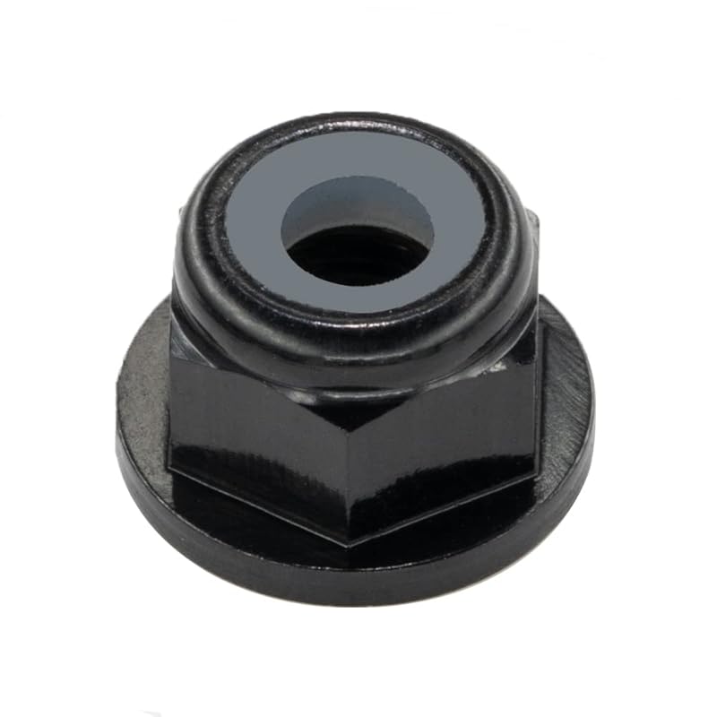 30pcs M3 Flange Lock Nuts CW Aluminum Alloy Nylon Inserted Self Clinching Locking Hex Nuts for DIY Build FPV Drone RC Car Parts, Red Color