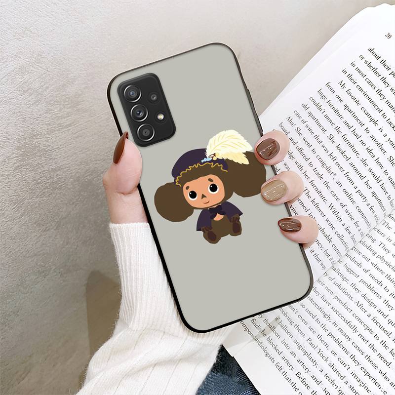 RUICHI pouzdro na telefon Čeburaška pro Samsung Galaxy A02 A12 A21 A22 A32 A41 A42 A51 A71 A72 skořepina