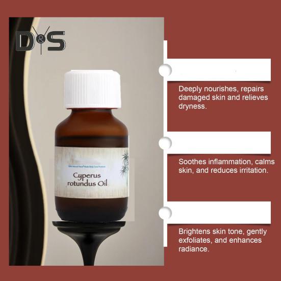 60 ml Cyperus Rotundus Oil pro depilaci Redukující růst chloupků na těle Přírodní esenciální olej Vyživuje Jemný olej pro péči o pleť pro všechny typy pleti