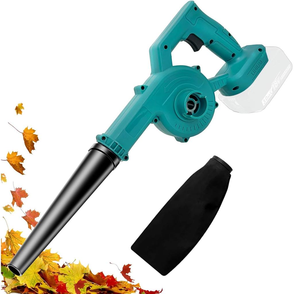 Cordless Leaf Blower with 2 x 3.0 Ah Batteries and Charger, 200 km/h Electric Leaf Blower for Makita, Electric Air Blower Battery Leaf Blower
