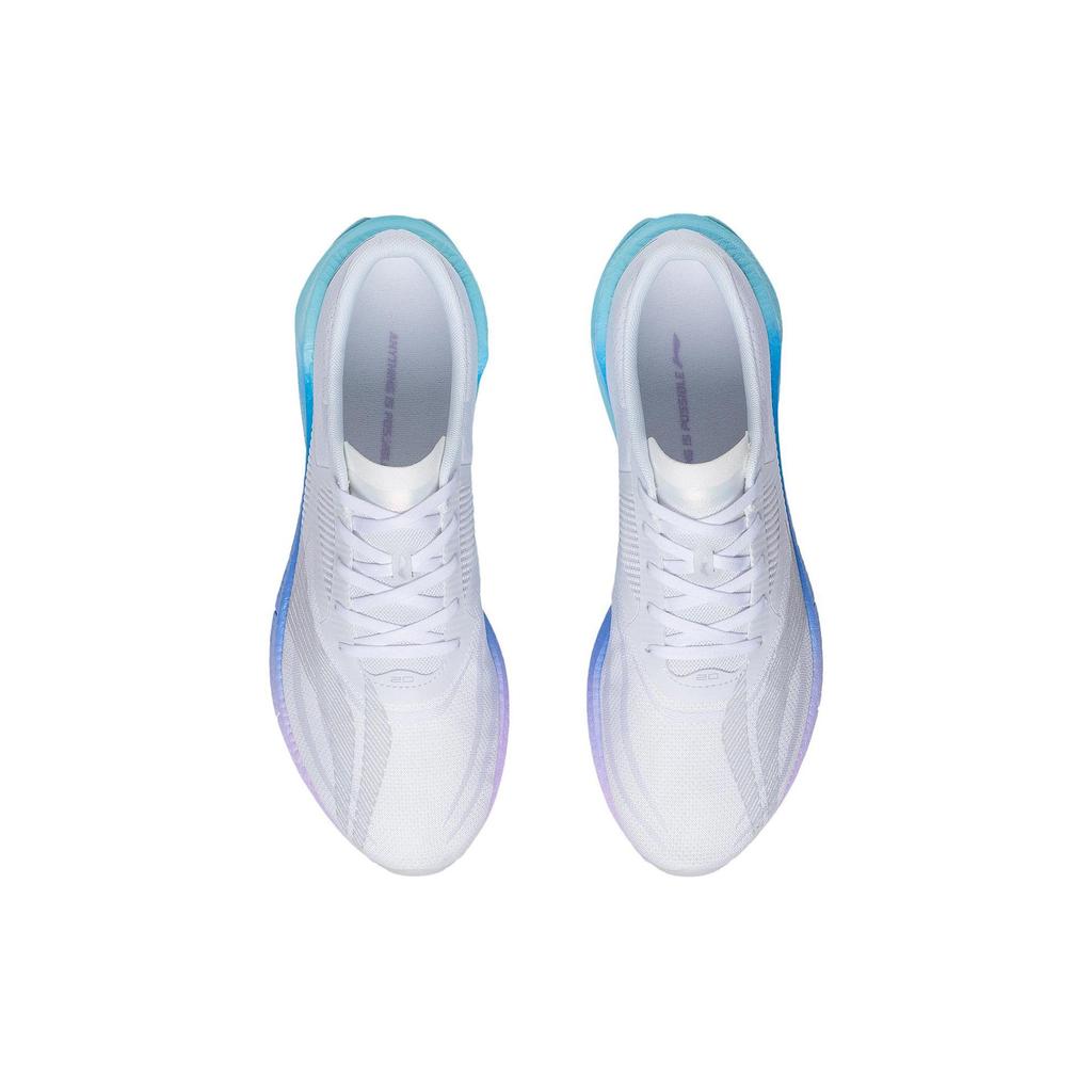 Li Ning Super Light 20 Cushioning Breathable Lightweight Low top Running Shoes Men's Gray Blue Purple ARBT001-10