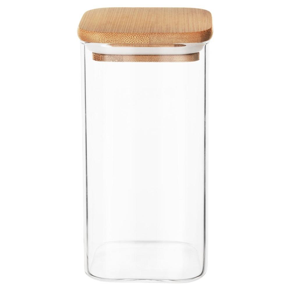 Bamboo Kitchen Glass Container, Airtight, for Food and Loose Products, 1.5L