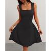 Slim Fit Dress Backless Sleeveless Vest Suspender Dress