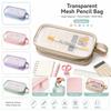 Transparent Pencil Case Mesh Stationery Pouch New Pen Organizer Bag  Stationery