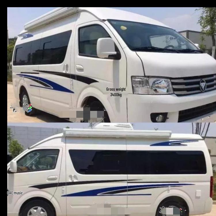 

Наклейки на автомобиль Foton View G9 & G7: Тонкие полоски и отделка линии талии для коммерческих автомобилей и домов на колесах Blue + Black Standard Material