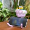 Kinderwagenventilator Eingebauter großer Akku USB-Schnellladung 5 Windgeschwindigkeiten Cartoon-Tier-Schwimmring-Design Tragbarer Kühlventilator