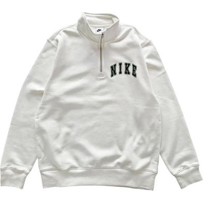 Nike Logo Lettera Club Moda Felpa Comoda in Morbido Pile Uomo felpa Bianco FZ0874133