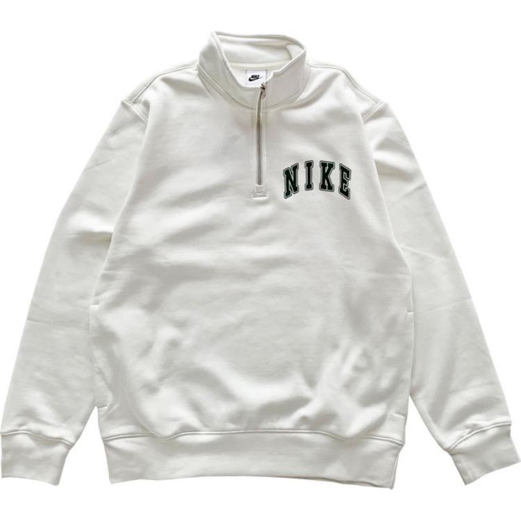 Nike Club Letter Logo Fashion Comfortable Soft Fleece Sweatshirt Men Sweatshirt White FZ0874133