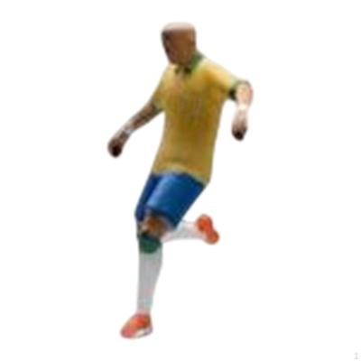 1 64 Soccer Player Figure Mini Football Hand Painted Resin Tiny People Dollhouse Decoration