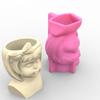 Flower Pot Silicone Mold Bowknot Girl Succulent Planter Concrete Mold DIY Craft Resin Epoxy Mold DIY Pen Holder Decor