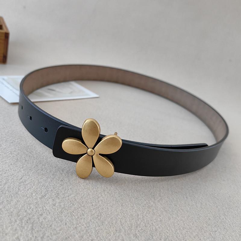 Genuine Leather Womens Belt With Automatic Buckle For Fashion Casual Wear
