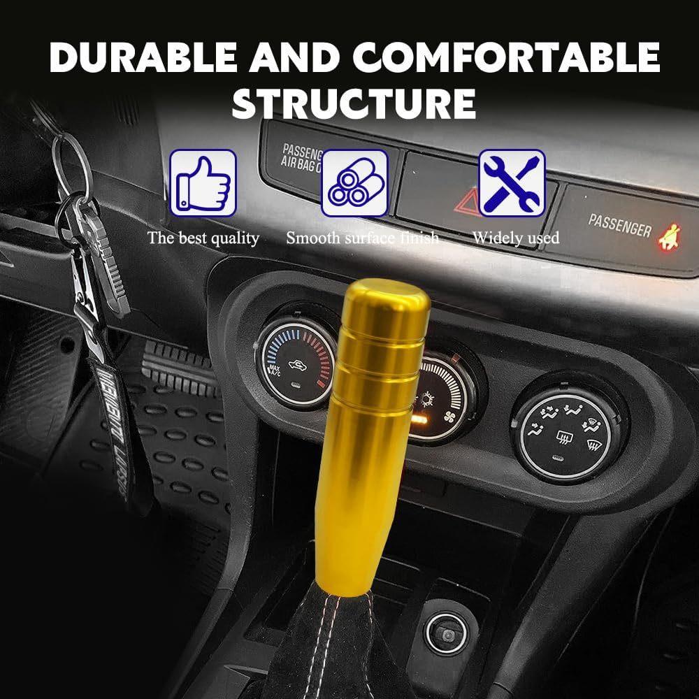 5" Heavy Weighted Shifter Knob, Gear Shift Knobs, Car Shift Knobs with 3 Threaded Adapters, Universal Car Gear Lever Metal Stick Shift Handle
