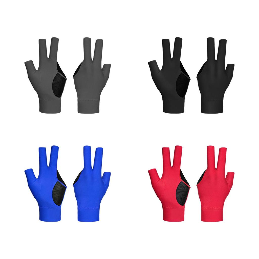 3 Finger Billiards Glove Pool Cue Glove Right Hand Shooters Snooker Half Finger Indoor Game Show Glove Three Fingers Glove