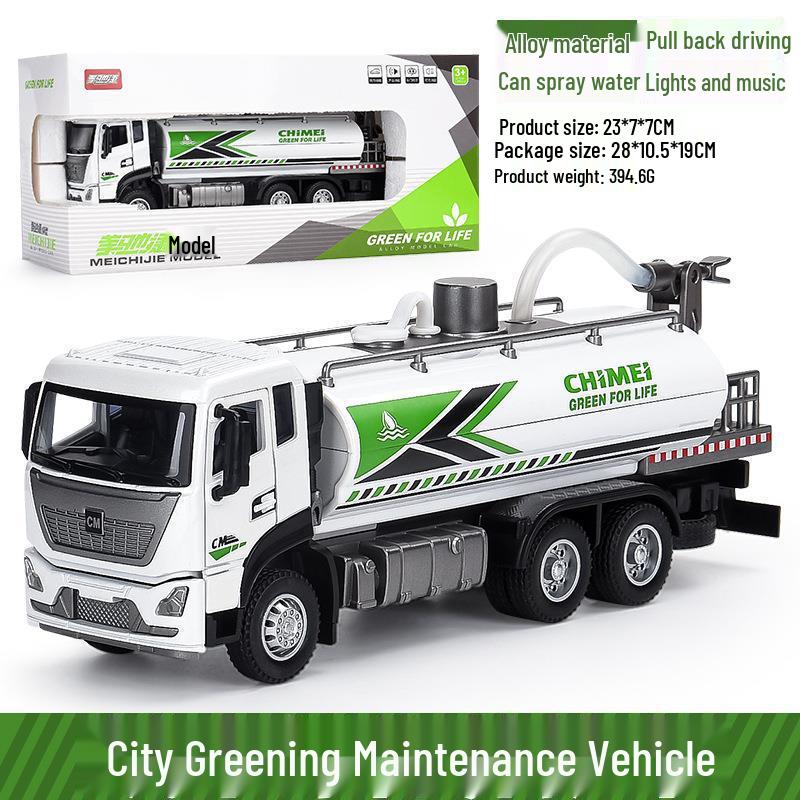 Chimei Alloy Toy City Cleaning Sprinkler Truck Model