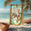 Custom Name Ultra-Soft Beach Towel with Animals Theme,Ideal for Pool - Camping, Diving - Perfect Travel Essential, Vibrant Beach Towel.