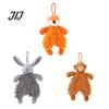 Bite Resistant Plush Toys for Dogs Squeaky Dog Toy, Fox/Rabbit/Bear Shape, Durable Bite-Resistant Interactive Toy Training Small Medium with Lanyard,